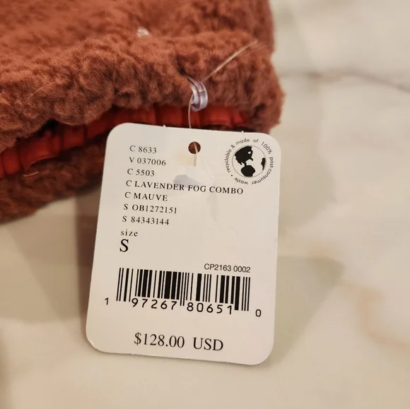 NWT Free People Hit the Slopes fleece 1/4 zip pullover jacket lavender fog combo - Picture 7 of 12